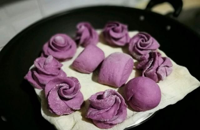 紫薯馒头简单做法(紫薯开花馒头的做法)图8